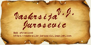 Vaskrsija Jurošević vizit kartica
